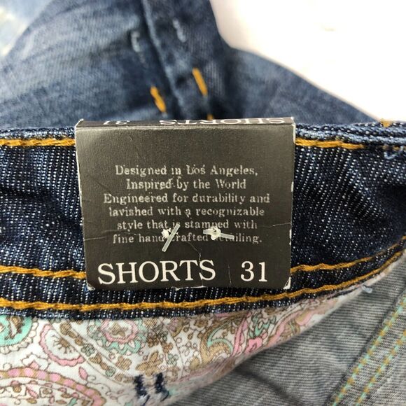 NWT MEK DNM Women Milos F.X.H Blue Denim Shorts Size 31 Dark Wash B271 -28 - Picture 11 of 16